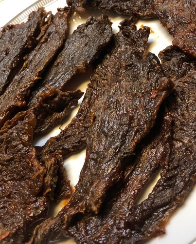 Fresh handmade made beef jerky - made,